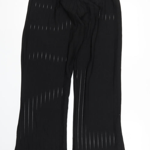 PRETTYLITTLETHING Womens Black   Trousers  Size 14 L33 in