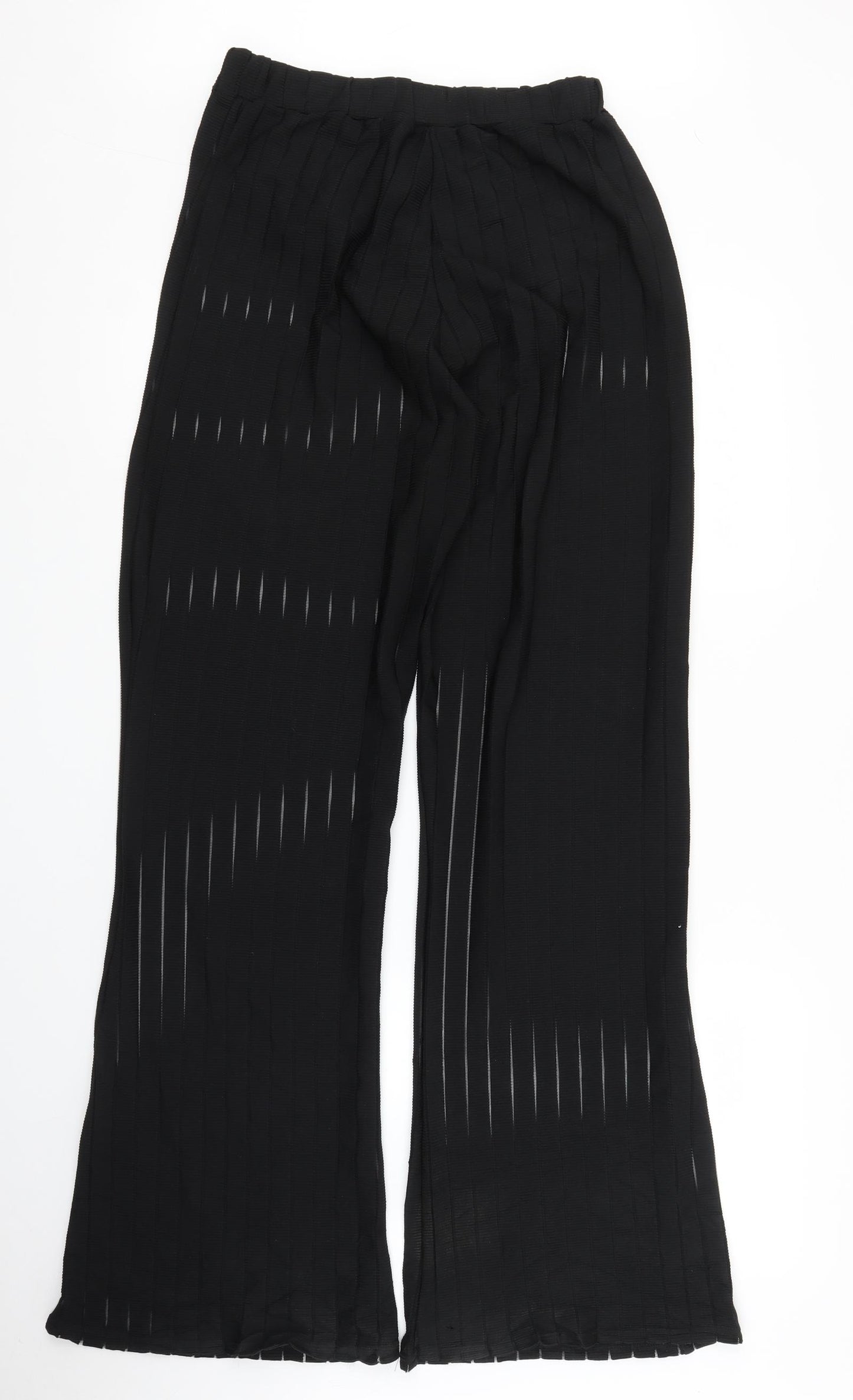 PRETTYLITTLETHING Womens Black   Trousers  Size 14 L33 in