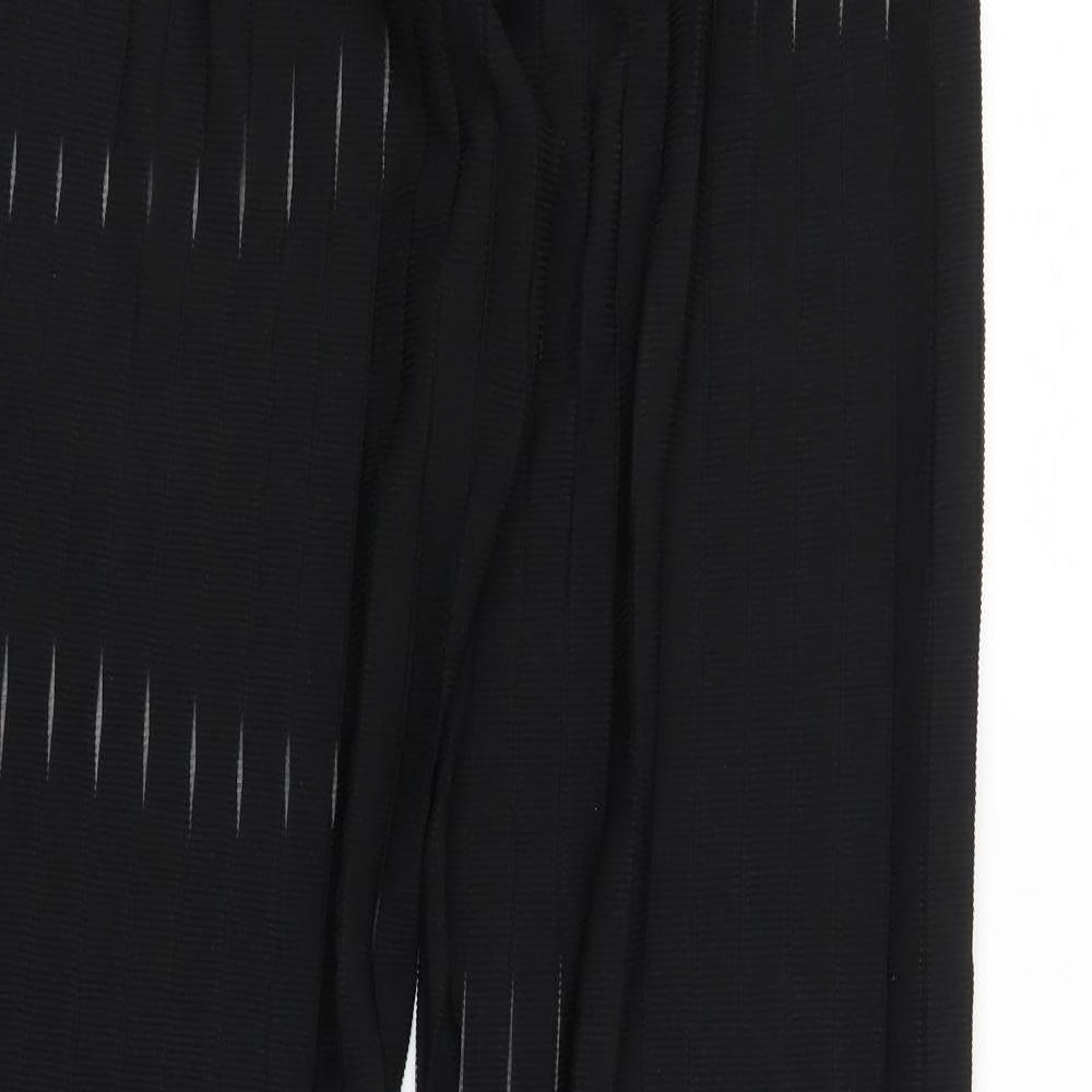 PRETTYLITTLETHING Womens Black   Trousers  Size 14 L33 in