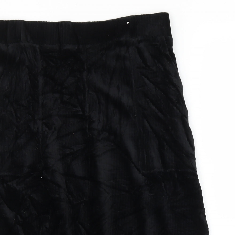TU Womens Black  Corduroy A-Line Skirt Size 12