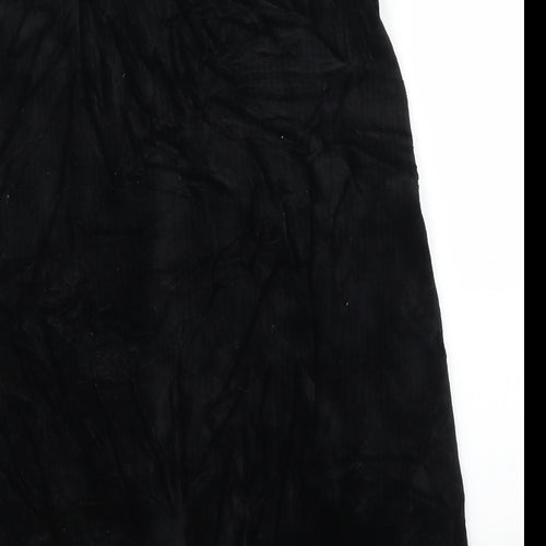 TU Womens Black  Corduroy A-Line Skirt Size 12