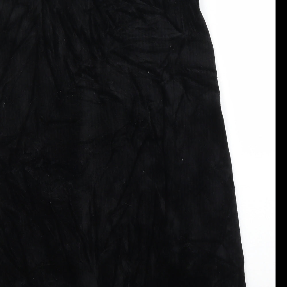 TU Womens Black  Corduroy A-Line Skirt Size 12