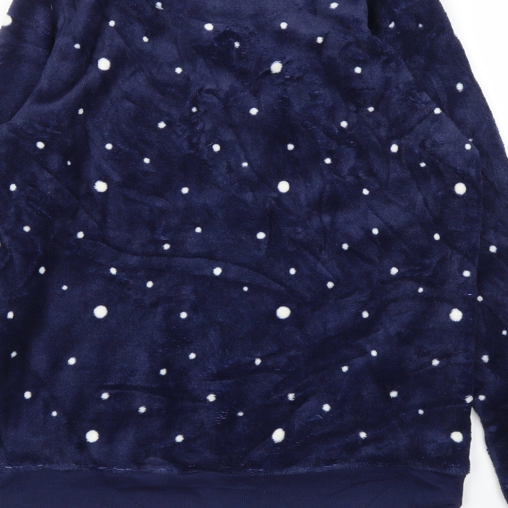 SoulCal&Co Womens Blue Polka Dot  Pullover Jumper Size 12  - PJ top