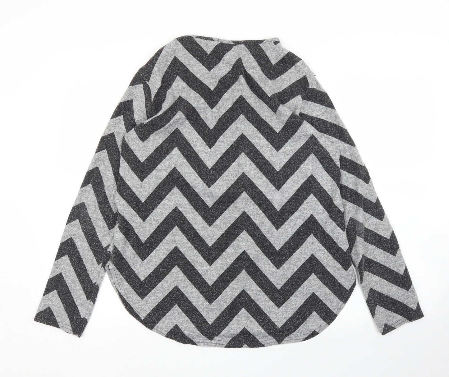 Somebody Else Womens Grey Striped  Basic Blouse Size 12