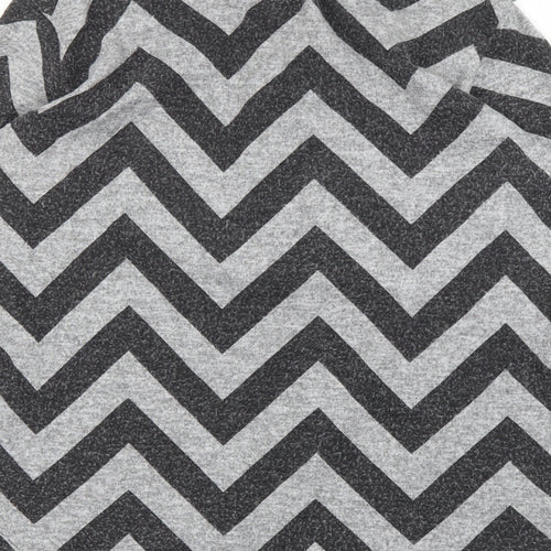 Somebody Else Womens Grey Striped  Basic Blouse Size 12
