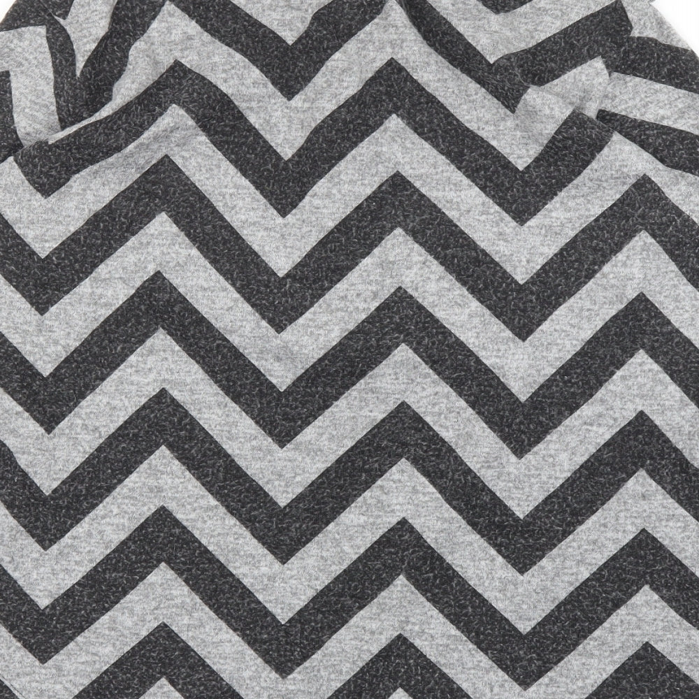 Somebody Else Womens Grey Striped  Basic Blouse Size 12