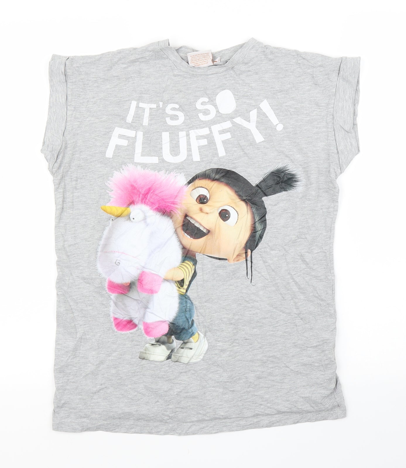 Primark Womens Grey   Basic T-Shirt Size 6  - Despicable Me