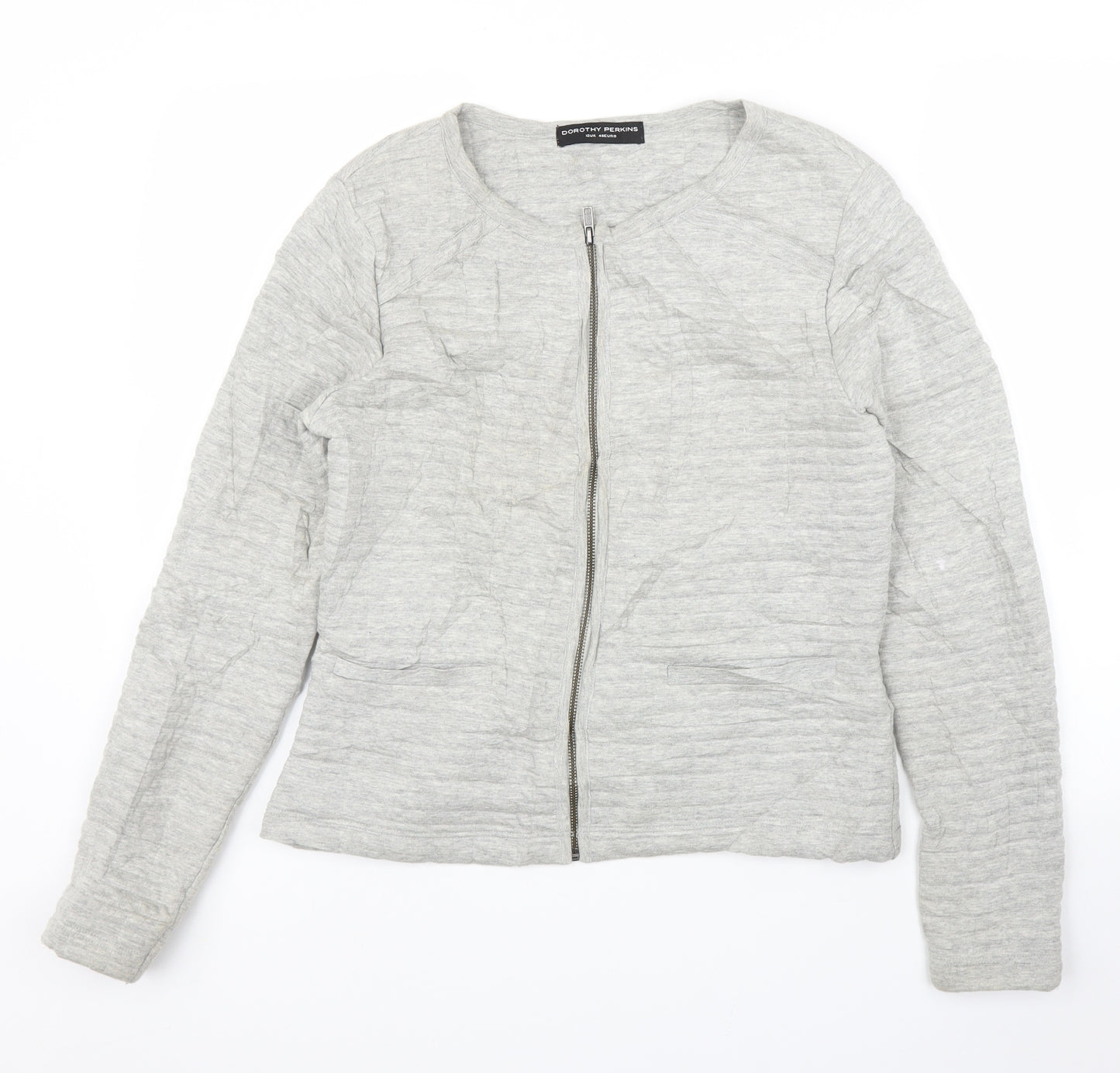 Dorothy Perkins Womens Grey   Full Zip Jumper Size 12  - Chanel jacket