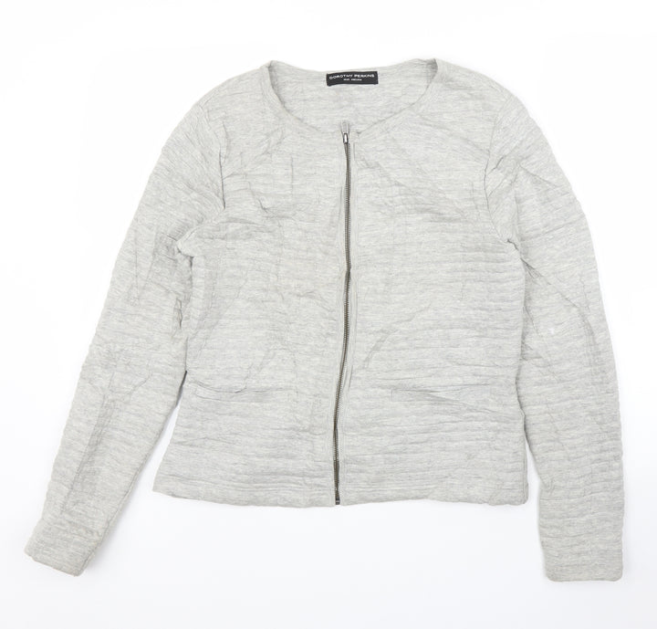 Dorothy Perkins Womens Grey   Full Zip Jumper Size 12  - Chanel jacket