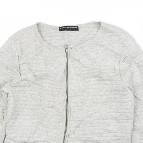 Dorothy Perkins Womens Grey   Full Zip Jumper Size 12  - Chanel jacket