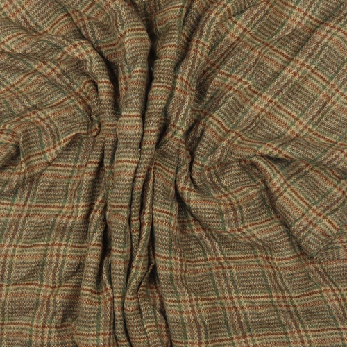 Preworn Womens Brown Plaid  Cape Jumper One Size