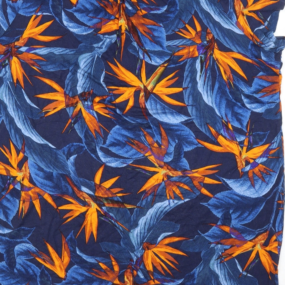 George Womens Blue Floral  Basic T-Shirt Size 24