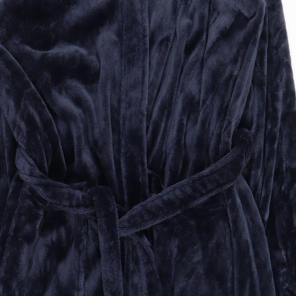 M&S Mens Blue Solid   Robe Size L