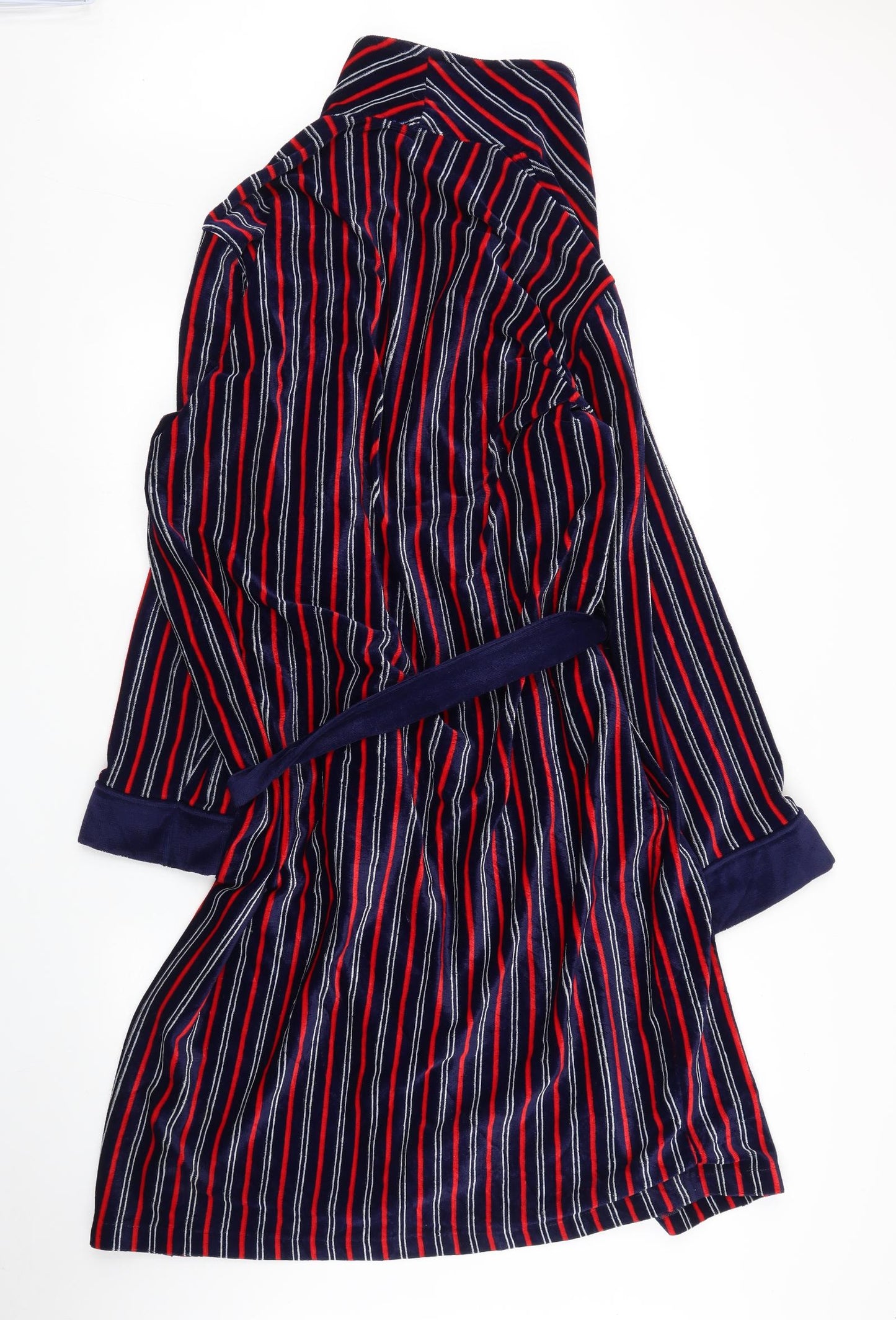 M&S Mens Blue Striped   Robe Size L