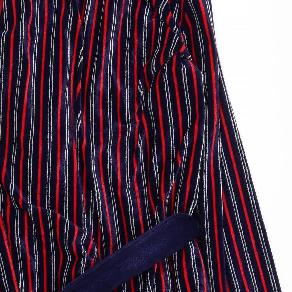 M&S Mens Blue Striped   Robe Size L