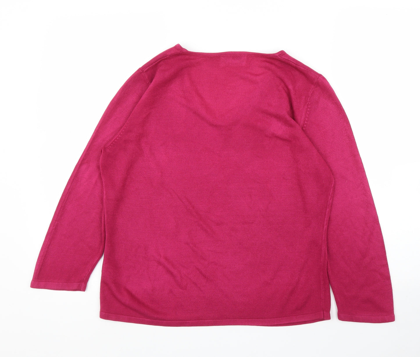 BHS Womens Pink Floral  Pullover Jumper Size 14