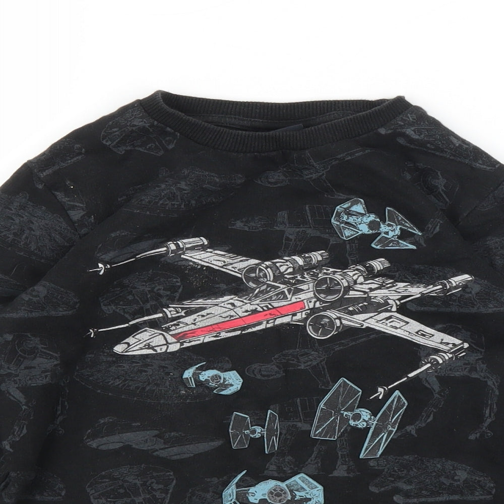 TU Boys Black   Pullover Jumper Size 6 Years  - Star Wars