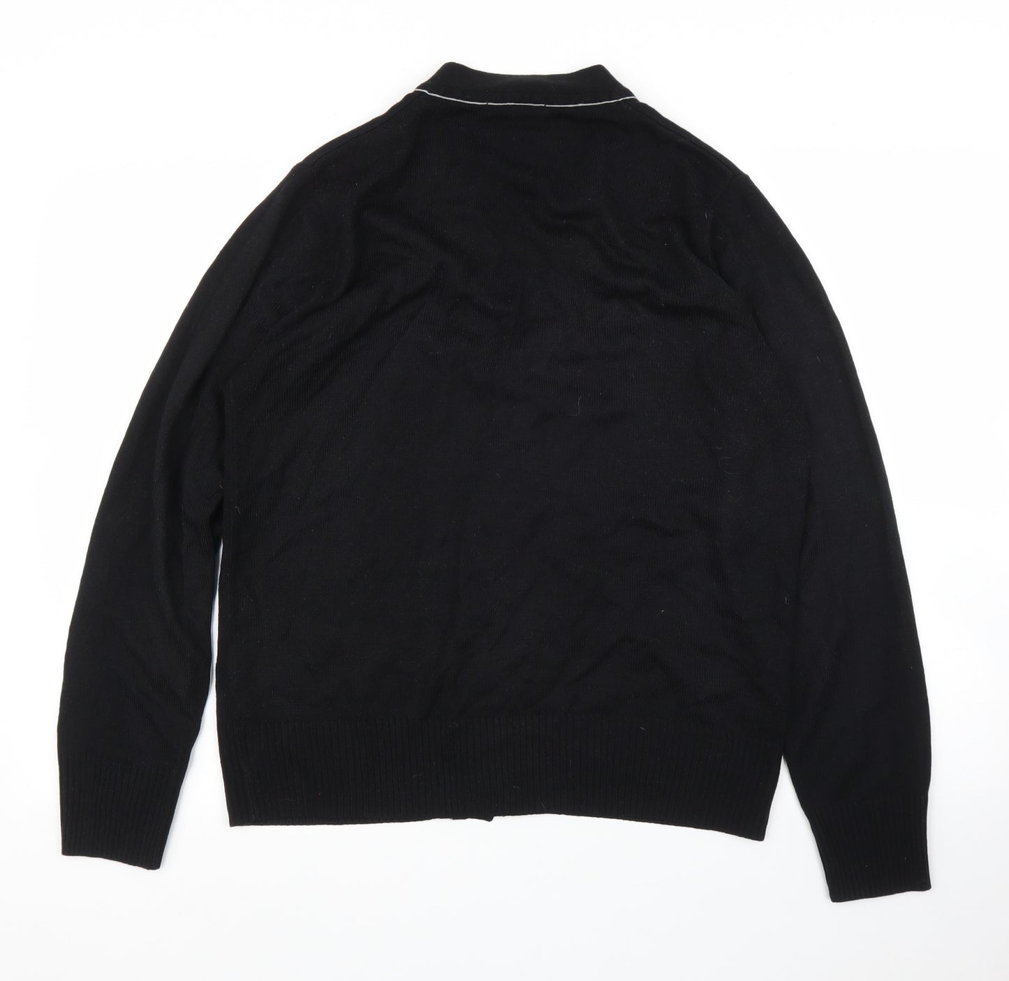 George Mens Black   Cardigan Jumper Size S