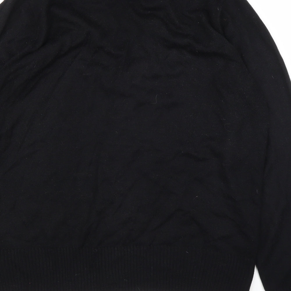 George Mens Black   Cardigan Jumper Size S