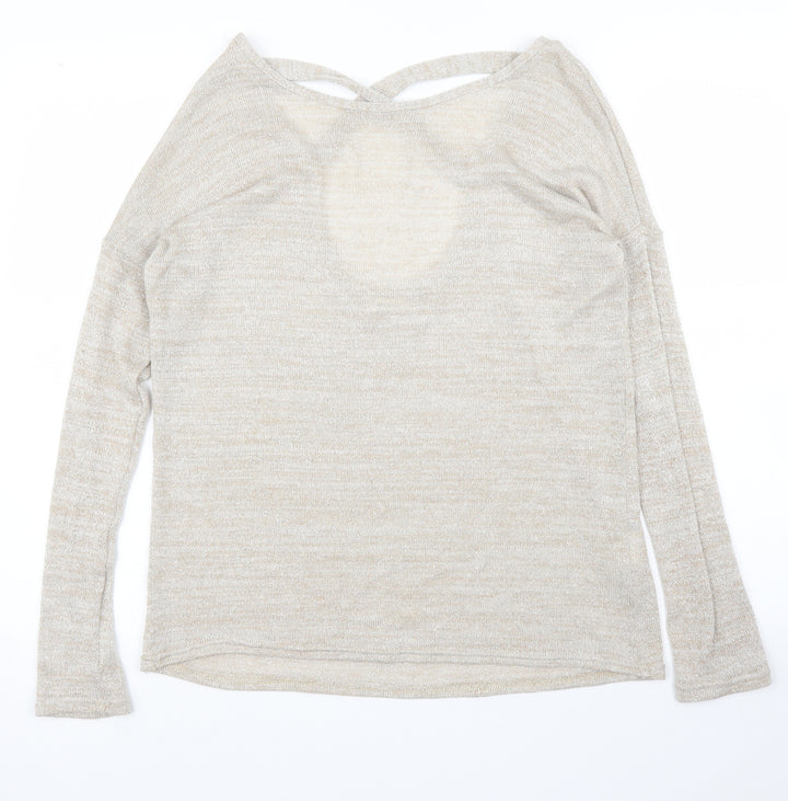 River Island Womens Beige Basic Blouse Size 8