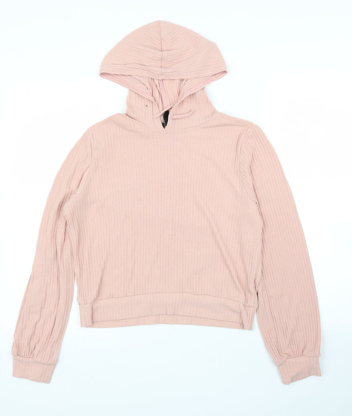 New Look Girls Pink Pullover Hoodie Size 14 Years
