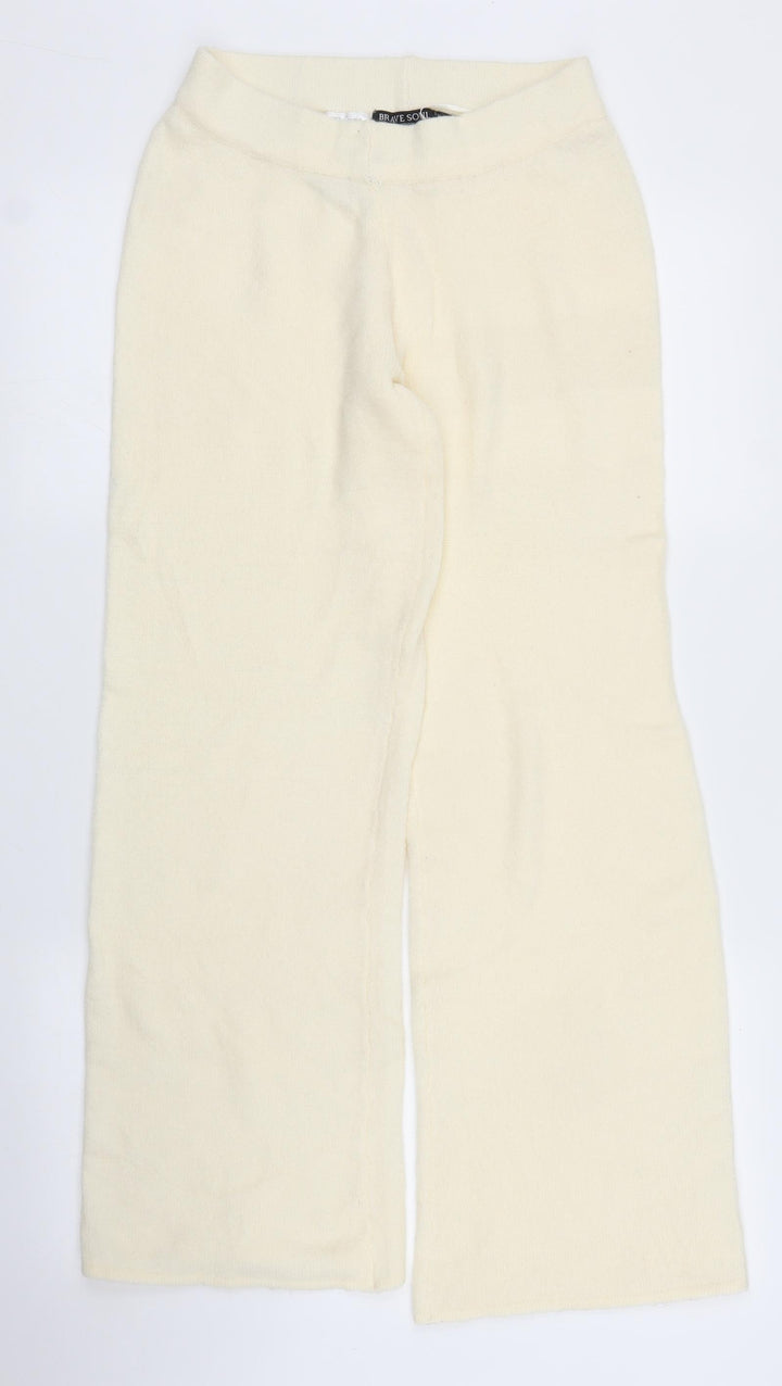 Brave Soul Womens Ivory Solid Chemise Pyjama Pants Size S