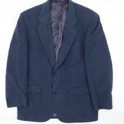 Alexandra Mens Blue  Fleece Jacket Suit Jacket Size 42