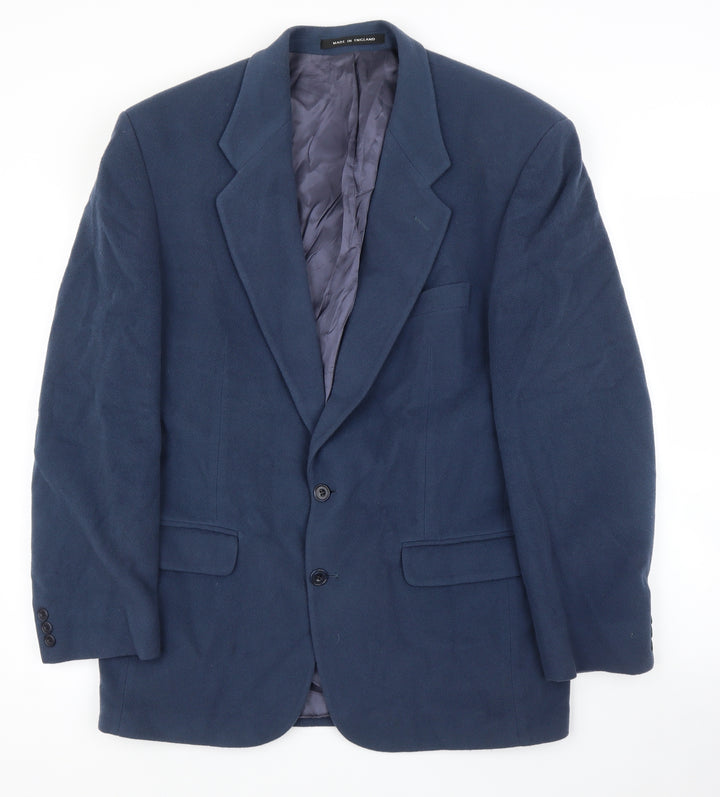 Alexandra Mens Blue  Fleece Jacket Suit Jacket Size 42