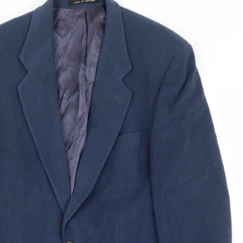 Alexandra Mens Blue  Fleece Jacket Suit Jacket Size 42