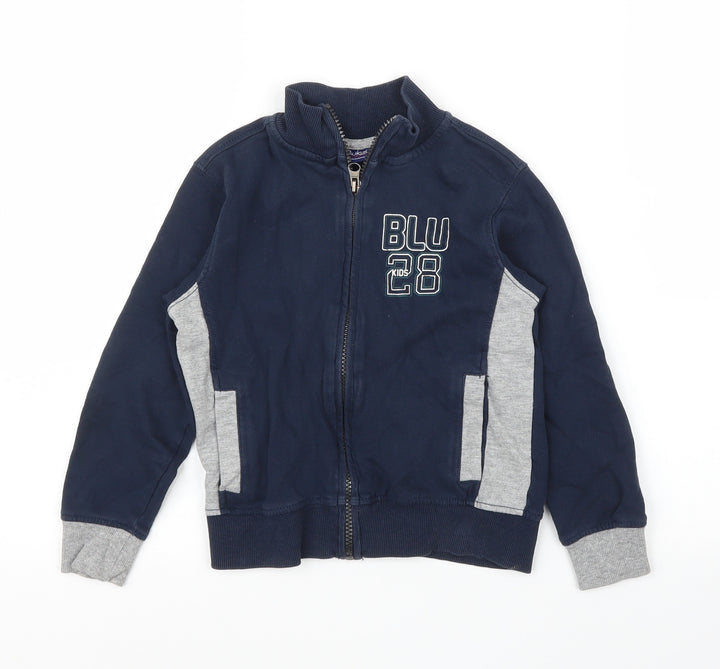 BluKids Boys Blue Full Zip Jumper Size 4-5 Years
