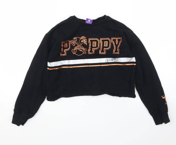 George Girls Black Pullover Jumper Size 9-10 Years - Trolls