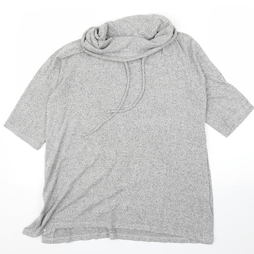 COIN 1804 Womens Grey  Rayon Tunic Blouse Size M
