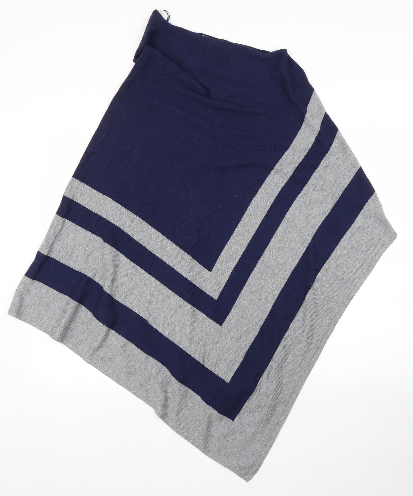 JoJo Maman Bébé Womens Grey Striped  Pullover Jumper One Size  - Poncho
