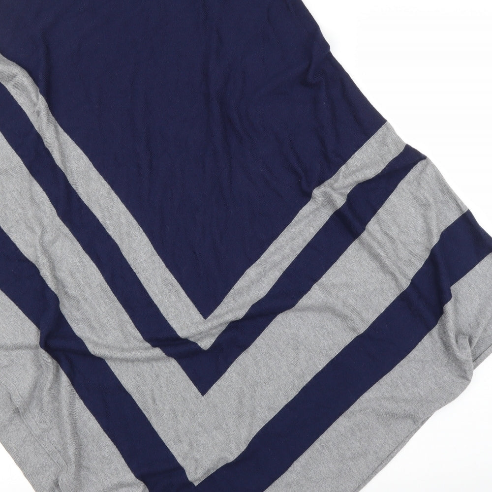 JoJo Maman Bébé Womens Grey Striped  Pullover Jumper One Size  - Poncho