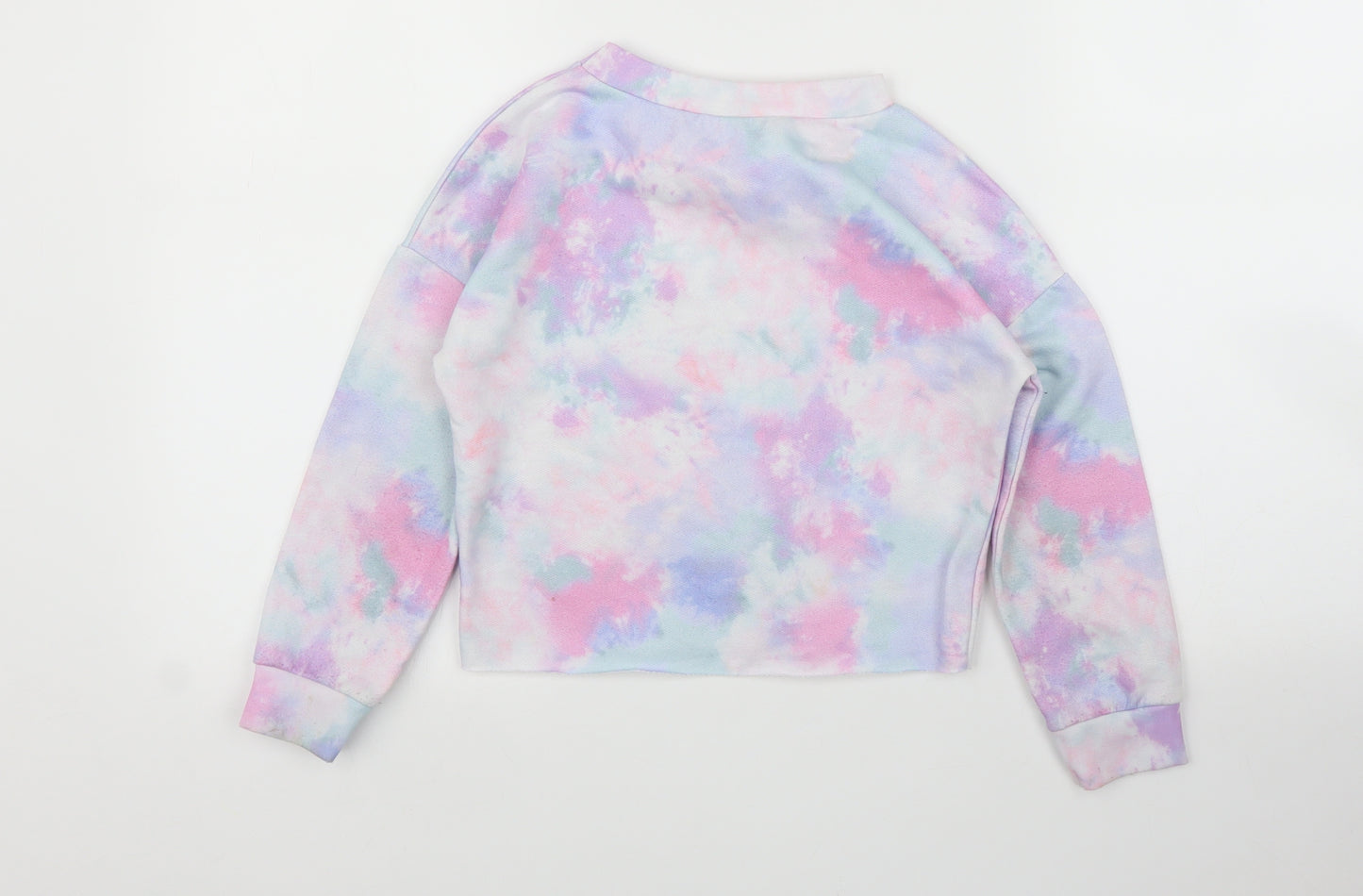 TU Girls Purple   Pullover Jumper Size 7 Years  - Tie dye