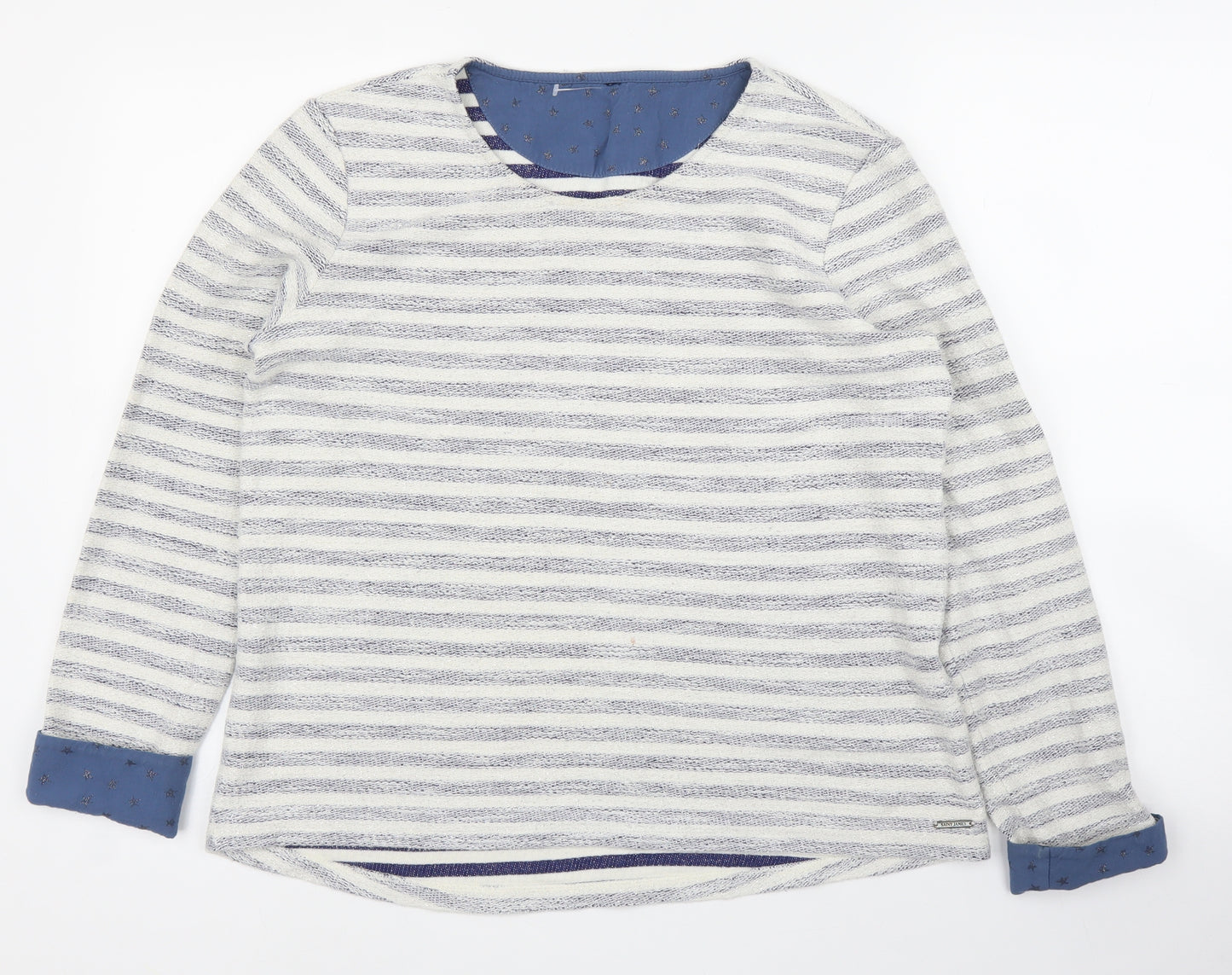 Preworn Womens Blue Striped  Pullover Jumper Size L