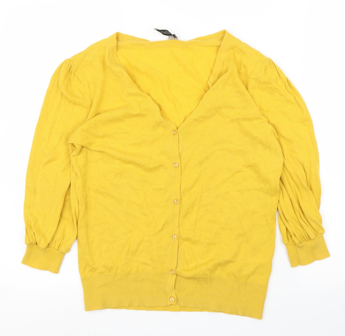 Topshop Womens Yellow   Cardigan Jumper Size 12