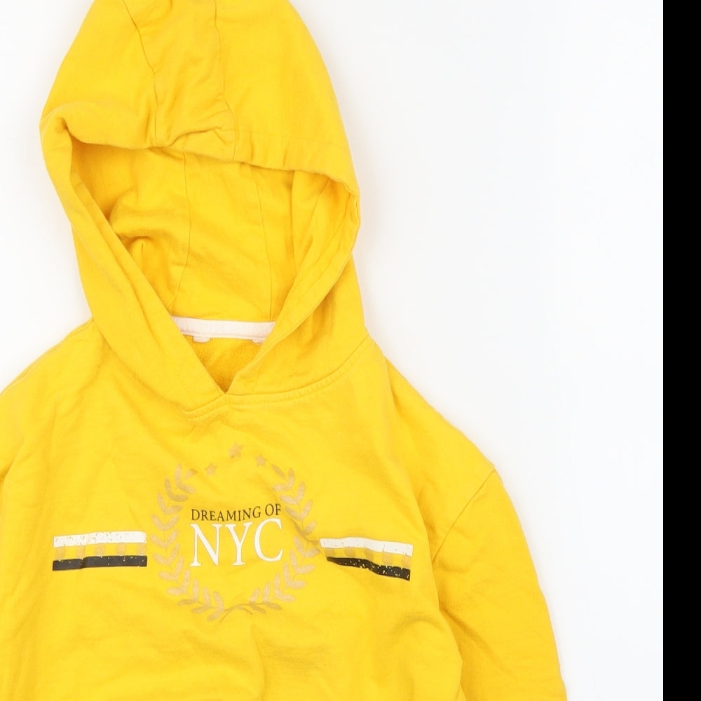 Miss Evie Boys Yellow   Pullover Hoodie Size 6 Years  - Cropped
