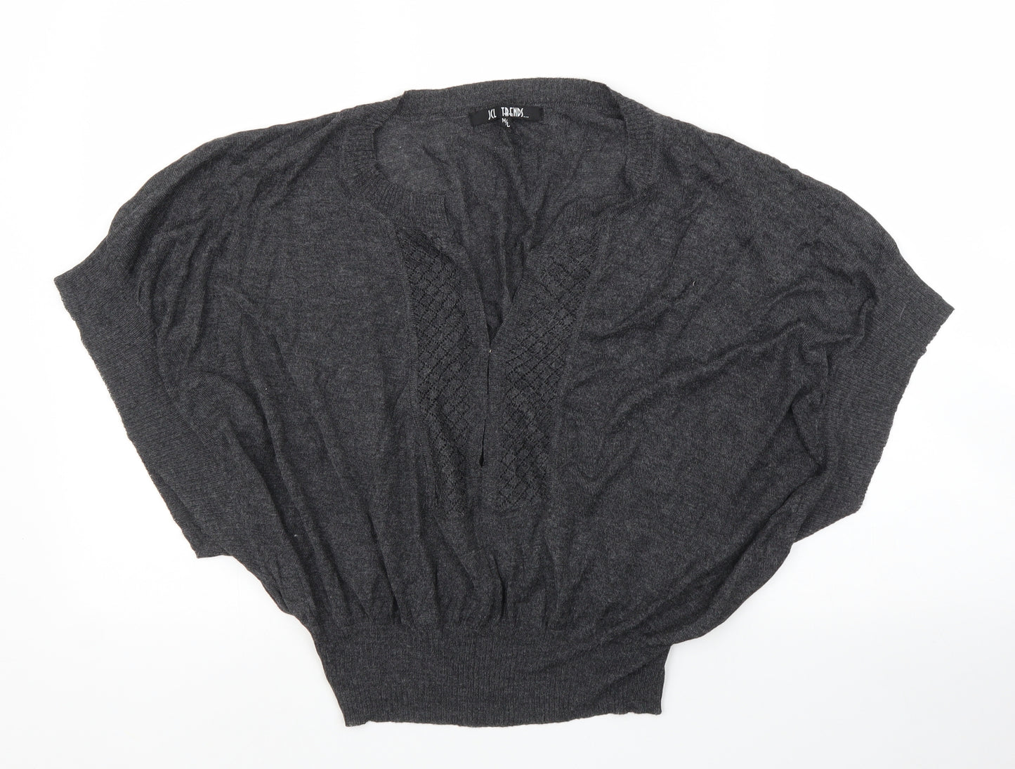 JCL Womens Grey   Cardigan Jumper Size M