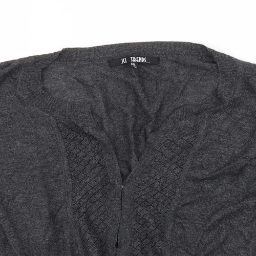 JCL Womens Grey   Cardigan Jumper Size M