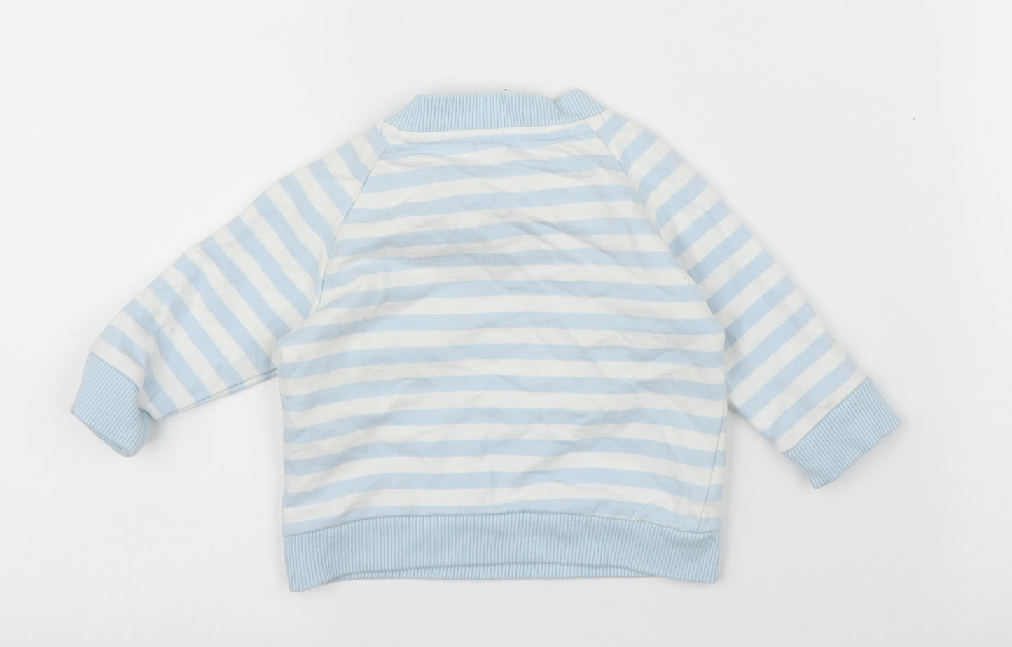 Mothercare Boys Blue Striped  Pullover Jumper Size 0-3 Months