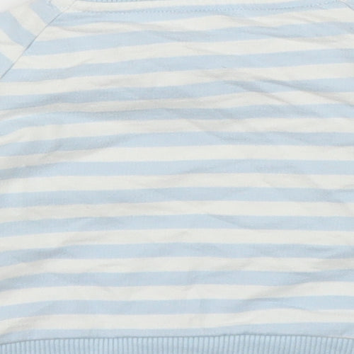 Mothercare Boys Blue Striped  Pullover Jumper Size 0-3 Months