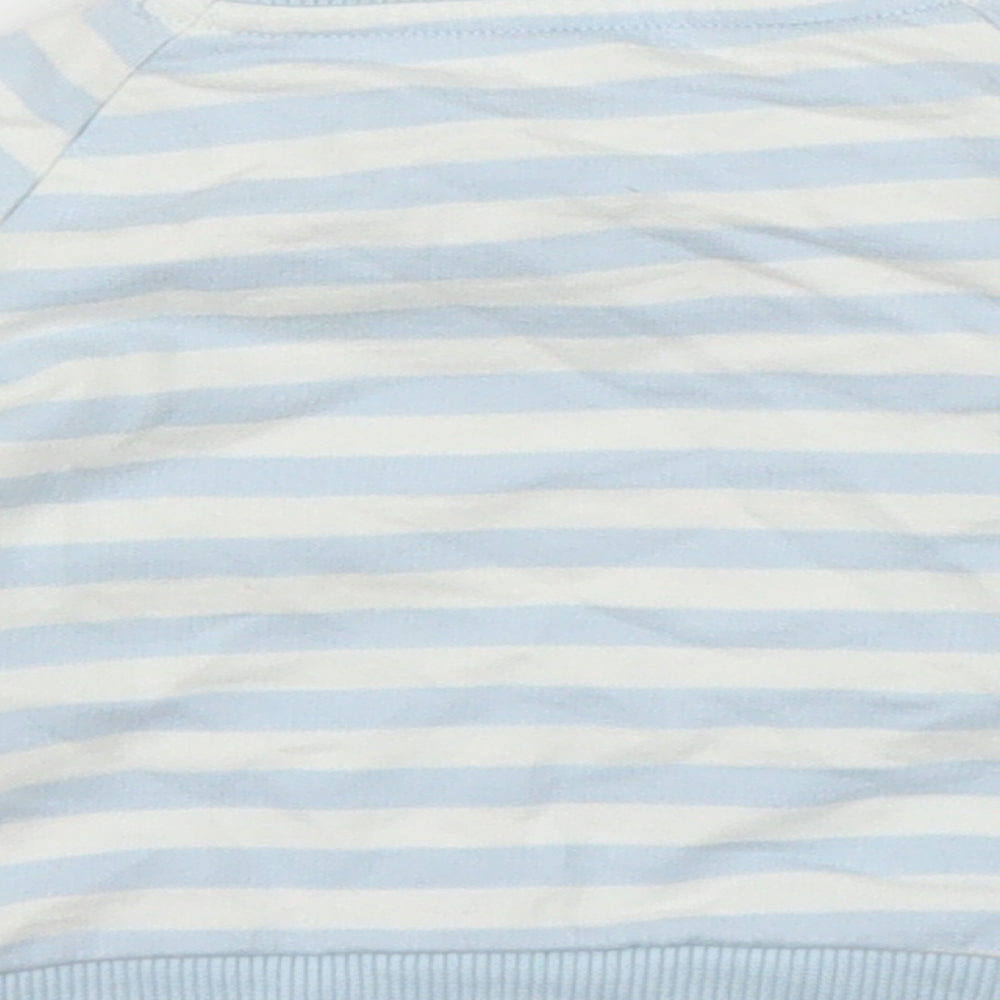 Mothercare Boys Blue Striped  Pullover Jumper Size 0-3 Months