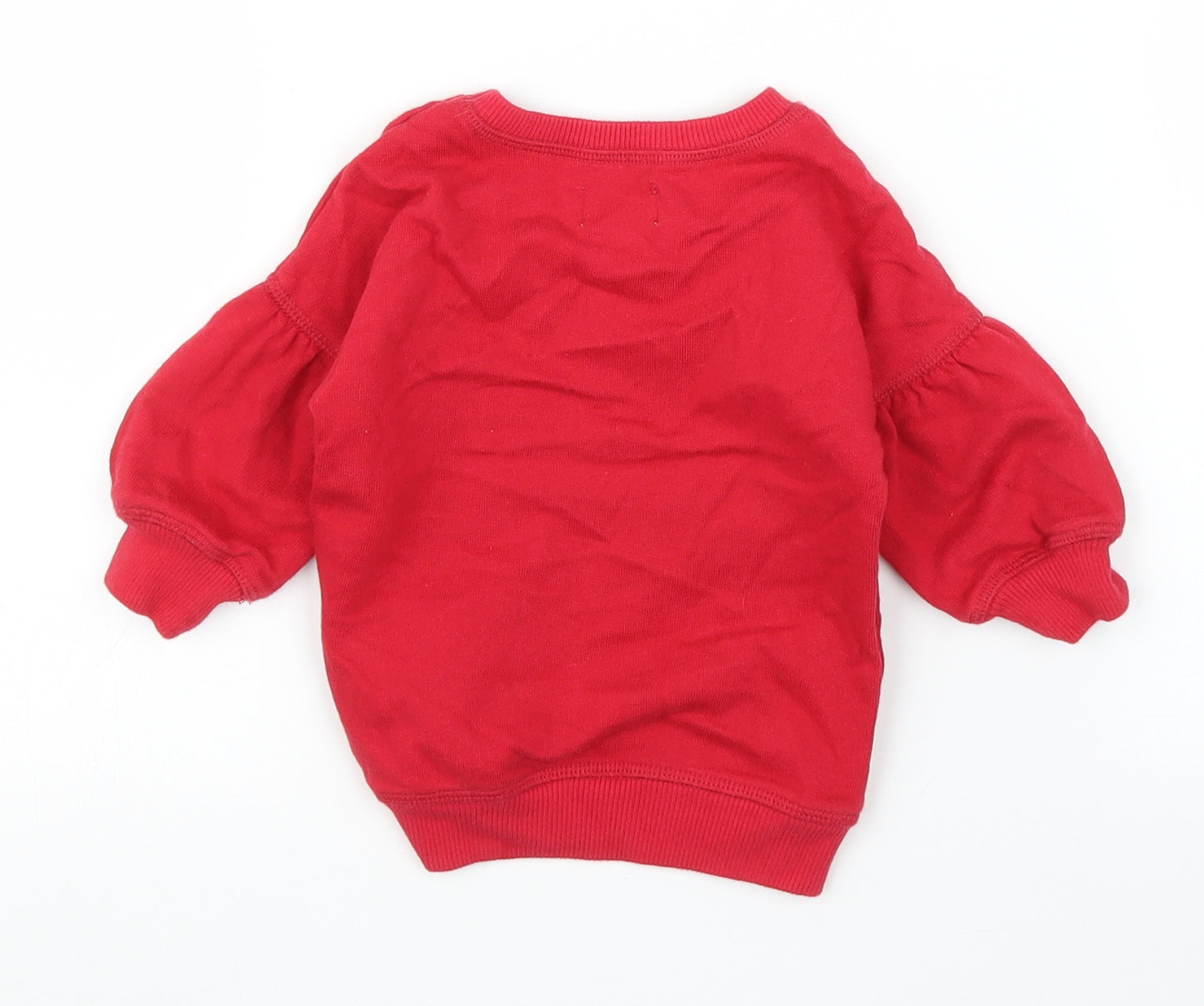 NEXT Girls Red   Pullover Jumper Size 3-6 Months  - Christmas
