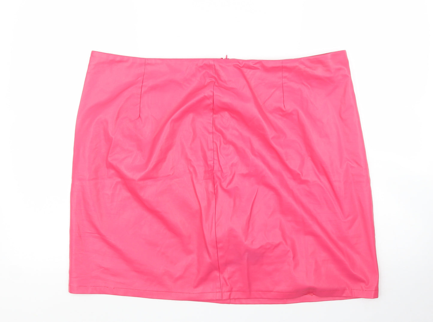 PRETTYLITTLETHING Womens Pink   A-Line Skirt Size 20
