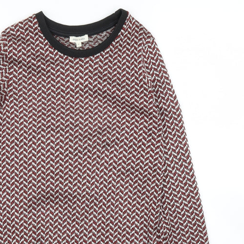 River Island Womens Purple Herringbone  Pullover Jumper Size 8