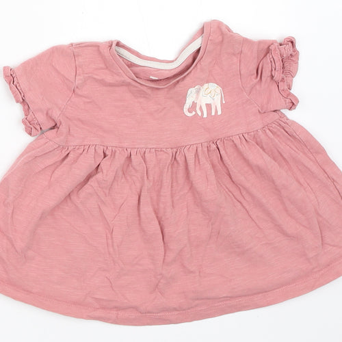 TU Girls Pink   Basic T-Shirt Size 12-18 Months