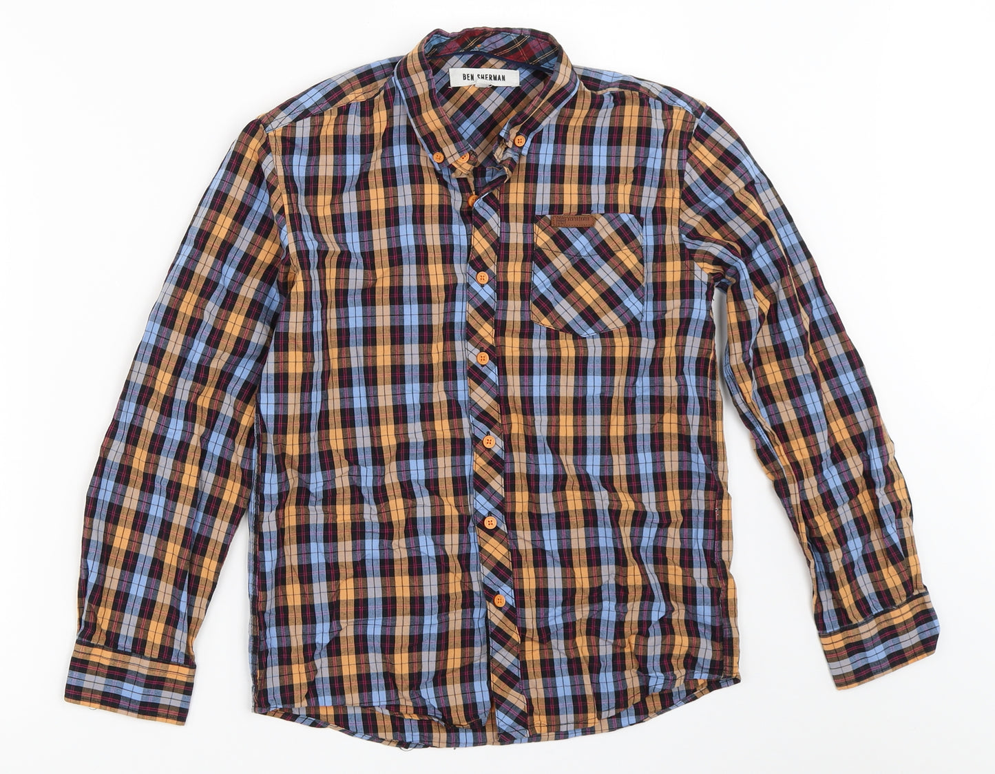 Ben Sherman Boys Blue   Basic Button-Up Size 10-11 Years