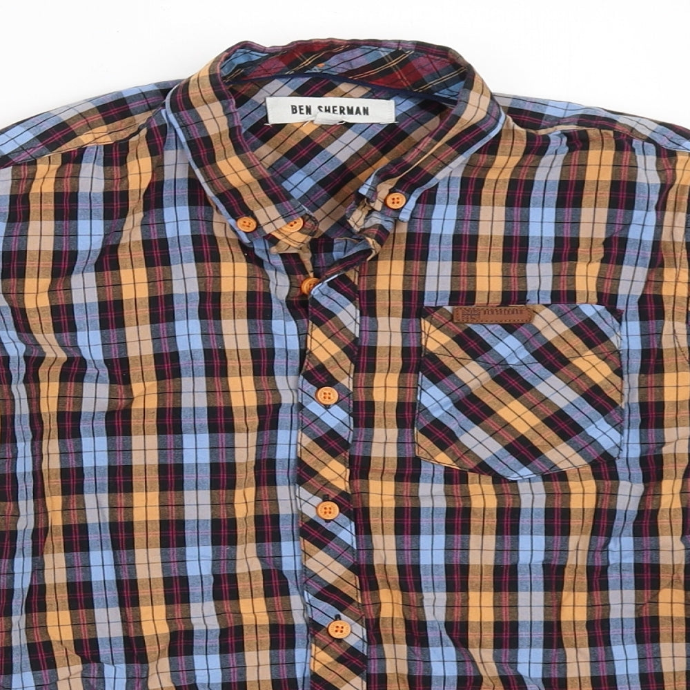 Ben Sherman Boys Blue   Basic Button-Up Size 10-11 Years