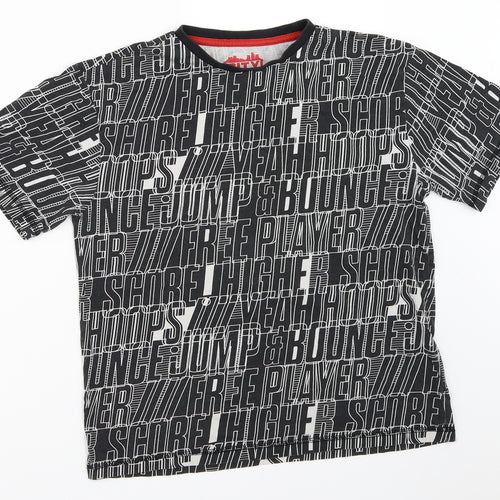 F&F Boys Black   Basic T-Shirt Size 9-10 Years